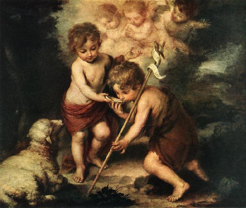 MURILLO, Bartolome Esteban Children with Shell sg oil painting image